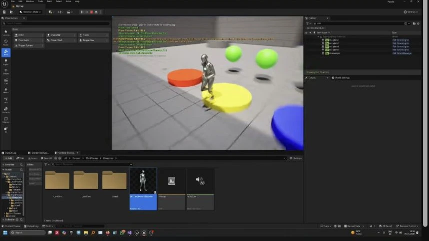 Unreal Engine puzzle prototype demonstration